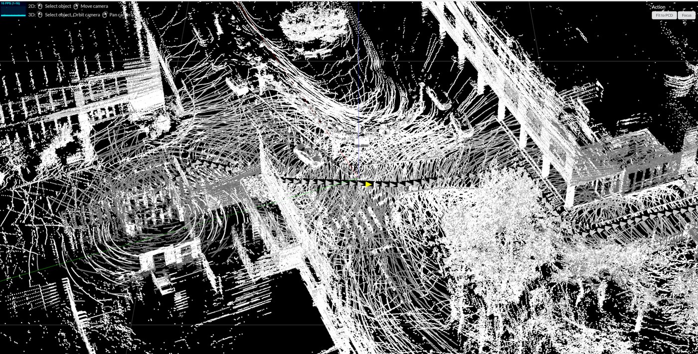 LiDAR point-cloud map and waypoint editing for on-campus mobile robot navigation