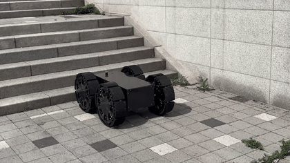 Physical stair-climbing test clip for the T-pedal wheel robot