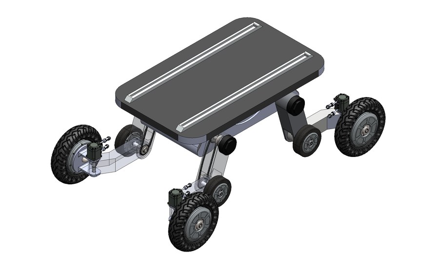 KETI 20-DOF wheeled-legged AMR simulation model