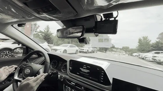 In-vehicle campus autonomous-driving test on a Hyundai Sonata platform