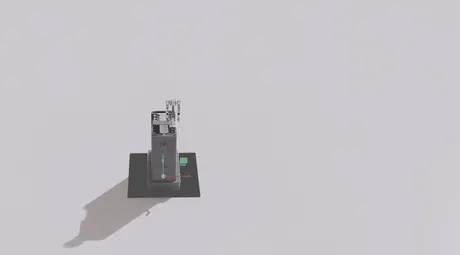 Shelf-transfer sequence for the lift-equipped mobile manipulator in Isaac Lab
